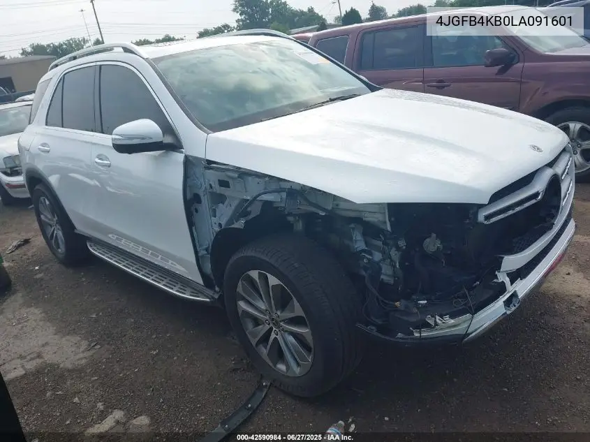 2020 Mercedes-Benz Gle 350 4Matic VIN: 4JGFB4KB0LA091601 Lot: 42590984