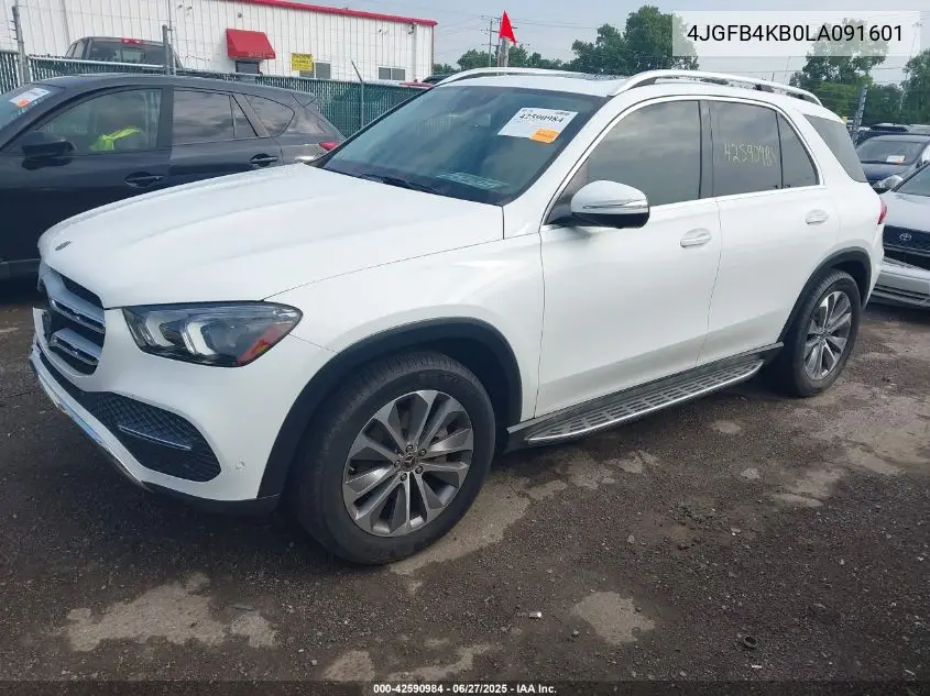 2020 Mercedes-Benz Gle 350 4Matic VIN: 4JGFB4KB0LA091601 Lot: 42590984