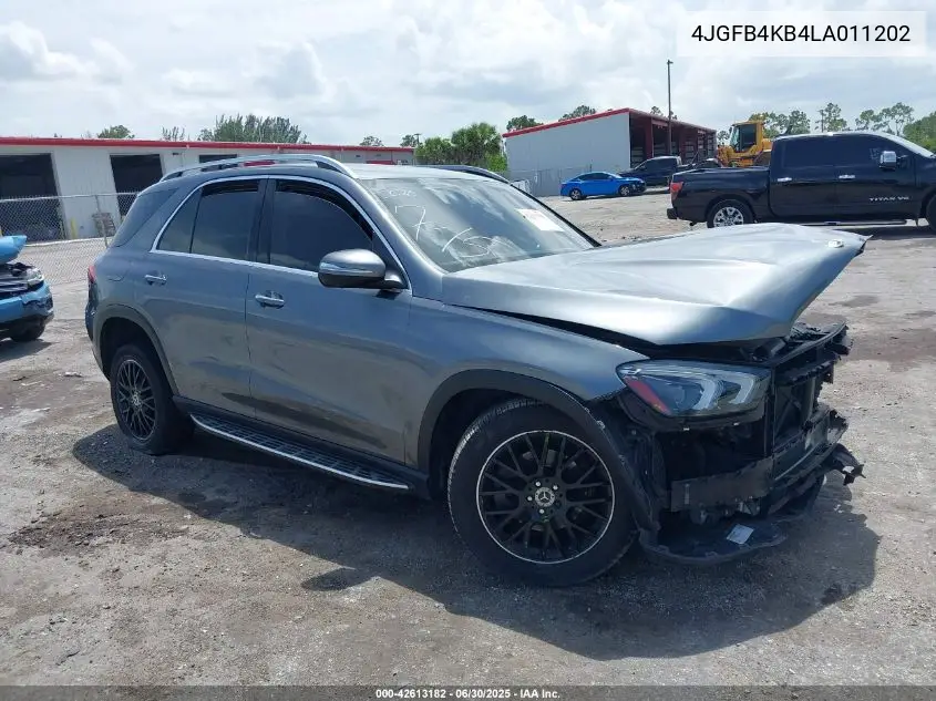 2020 Mercedes-Benz Gle 350 4Matic VIN: 4JGFB4KB4LA011202 Lot: 42613182