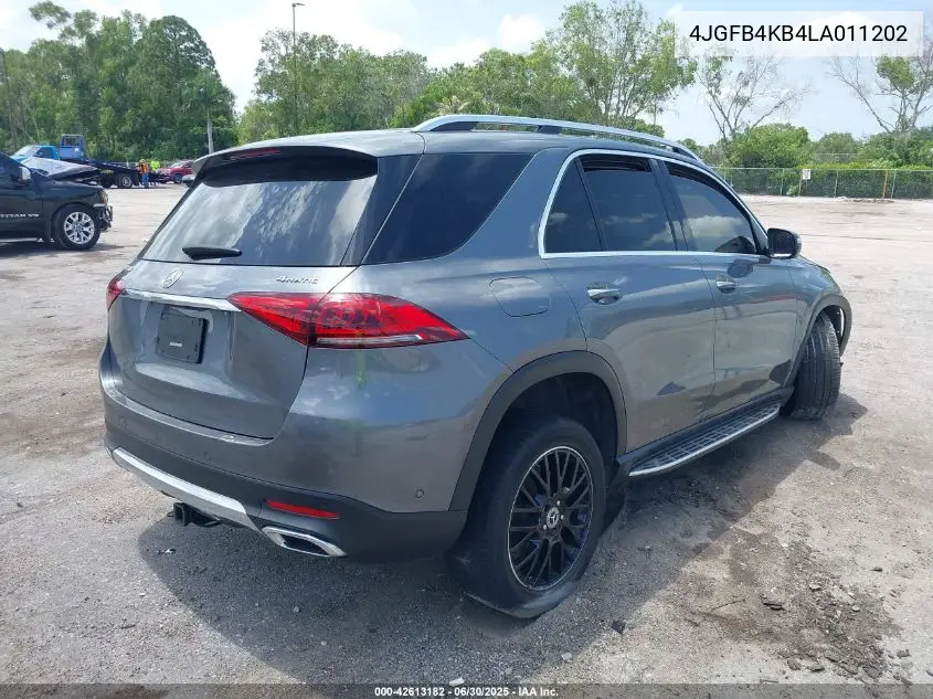 2020 Mercedes-Benz Gle 350 4Matic VIN: 4JGFB4KB4LA011202 Lot: 42613182