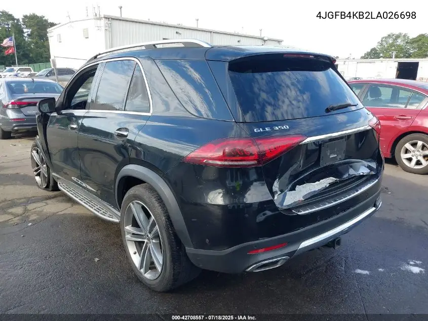 2020 Mercedes-Benz Gle 350 4Matic VIN: 4JGFB4KB2LA026698 Lot: 42708557