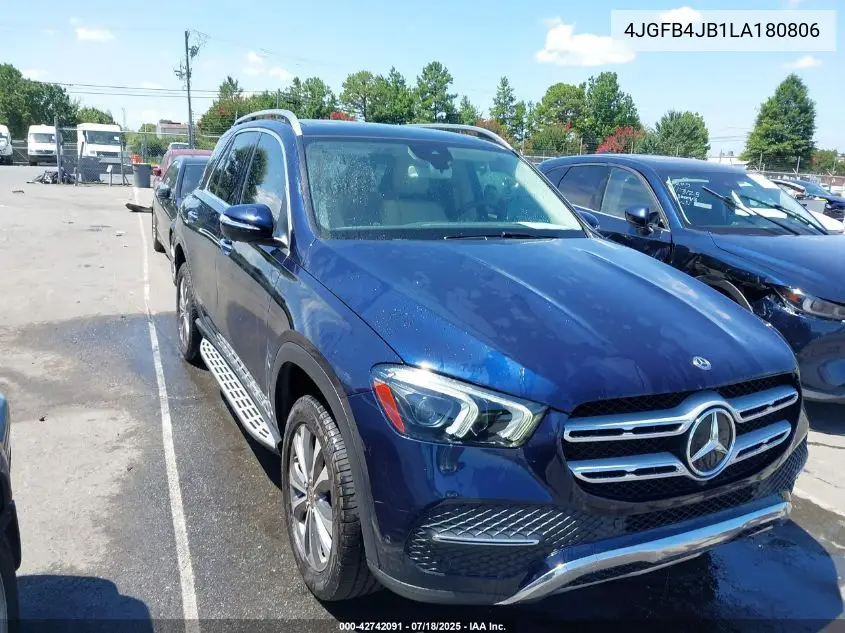 2020 Mercedes-Benz Gle 350 VIN: 4JGFB4JB1LA180806 Lot: 42742091