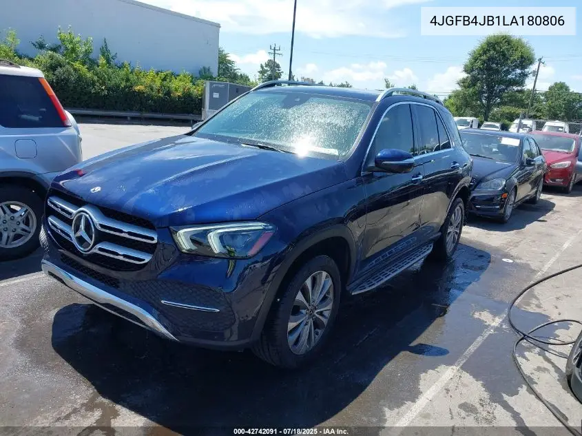 2020 Mercedes-Benz Gle 350 VIN: 4JGFB4JB1LA180806 Lot: 42742091