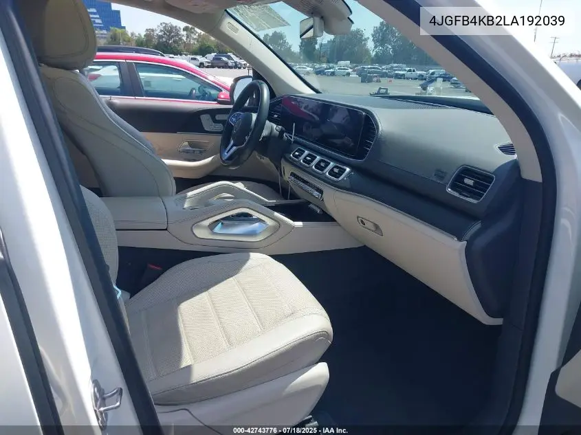 2020 Mercedes-Benz Gle 350 4Matic VIN: 4JGFB4KB2LA192039 Lot: 42743776
