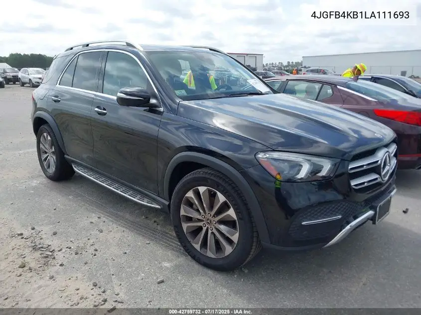 2020 Mercedes-Benz Gle 350 4Matic VIN: 4JGFB4KB1LA111693 Lot: 42759732