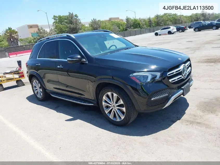 2020 Mercedes-Benz Gle 350 VIN: 4JGFB4JE2LA113500 Lot: 42795654