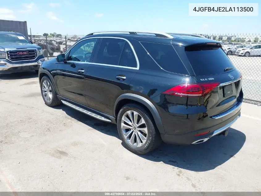 2020 Mercedes-Benz Gle 350 VIN: 4JGFB4JE2LA113500 Lot: 42795654