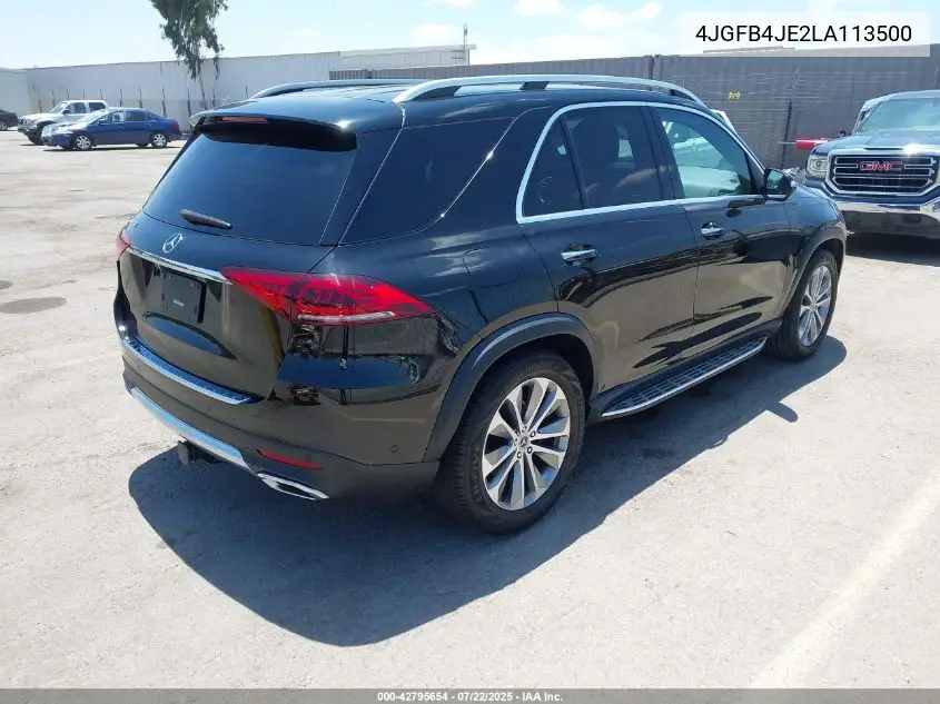 2020 Mercedes-Benz Gle 350 VIN: 4JGFB4JE2LA113500 Lot: 42795654