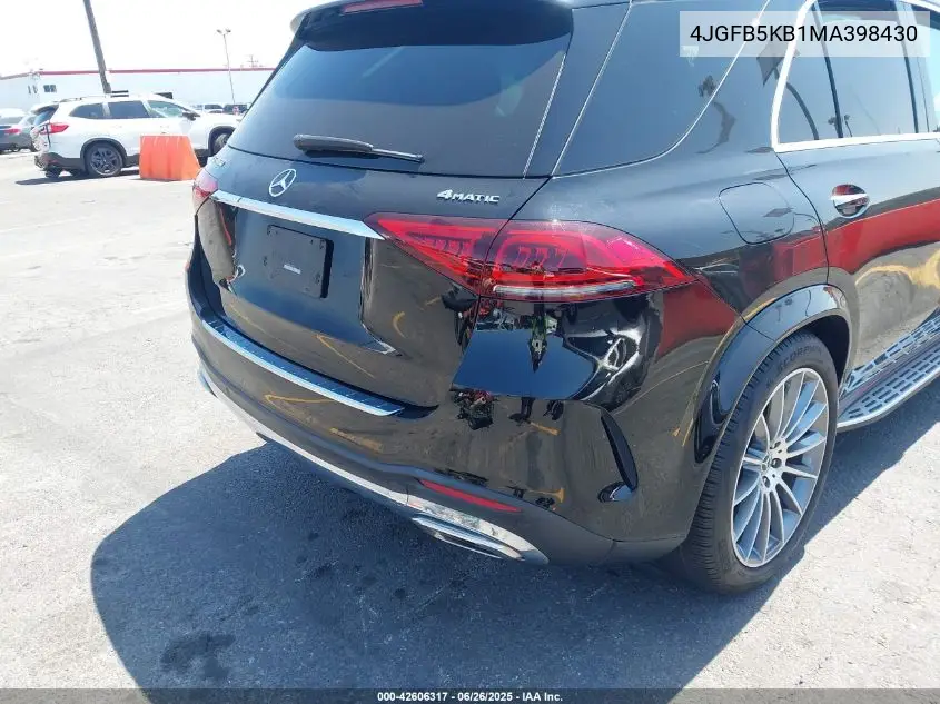 2021 Mercedes-Benz Gle 450 4Matic VIN: 4JGFB5KB1MA398430 Lot: 42606317