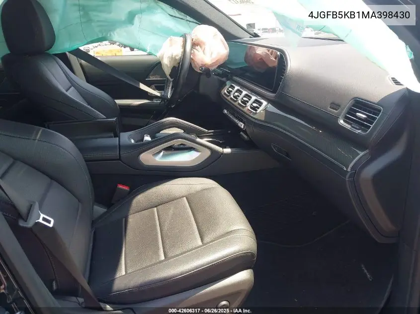 2021 Mercedes-Benz Gle 450 4Matic VIN: 4JGFB5KB1MA398430 Lot: 42606317