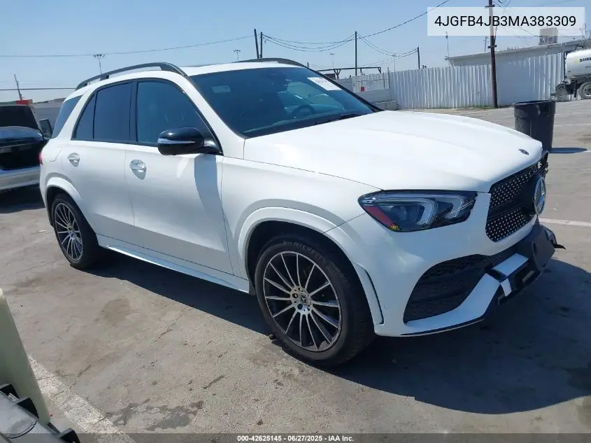 2021 Mercedes-Benz Gle 350 VIN: 4JGFB4JB3MA383309 Lot: 42625145