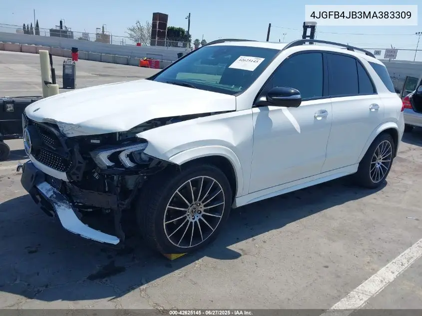 2021 Mercedes-Benz Gle 350 VIN: 4JGFB4JB3MA383309 Lot: 42625145