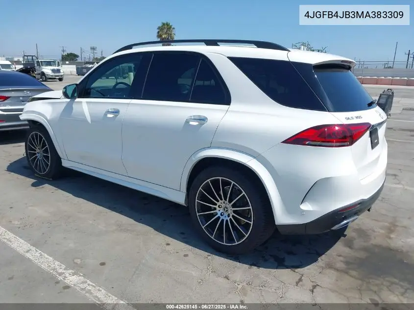 2021 Mercedes-Benz Gle 350 VIN: 4JGFB4JB3MA383309 Lot: 42625145