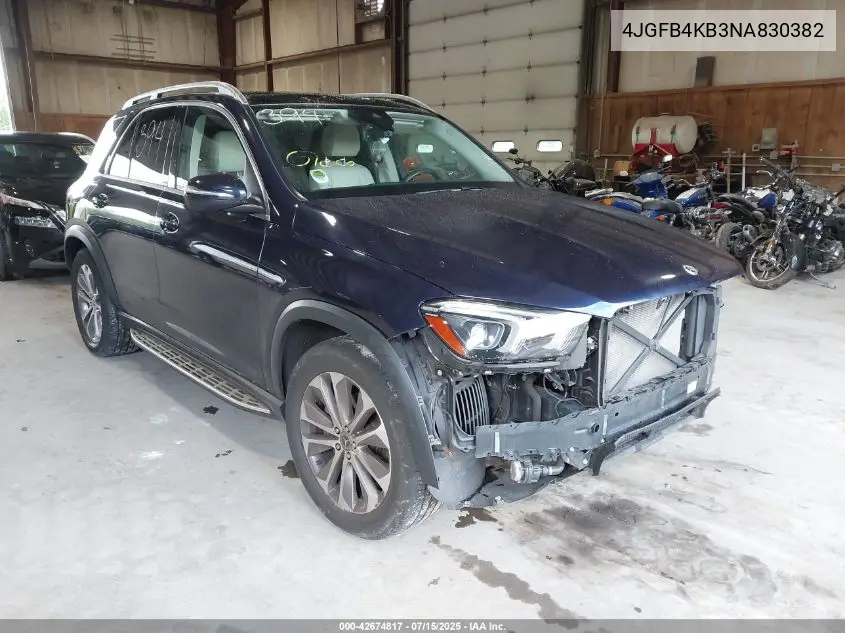 2022 Mercedes-Benz Gle 350 4Matic VIN: 4JGFB4KB3NA830382 Lot: 42674817