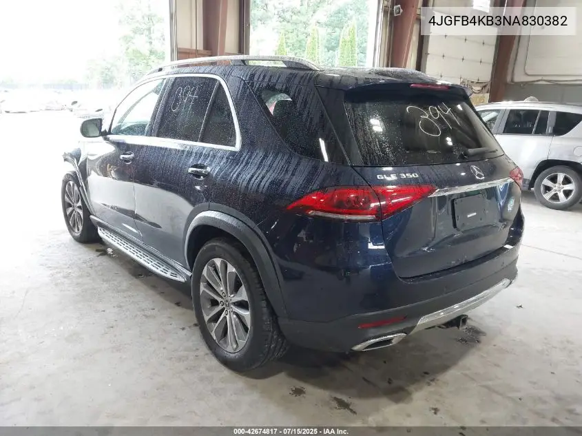 2022 Mercedes-Benz Gle 350 4Matic VIN: 4JGFB4KB3NA830382 Lot: 42674817