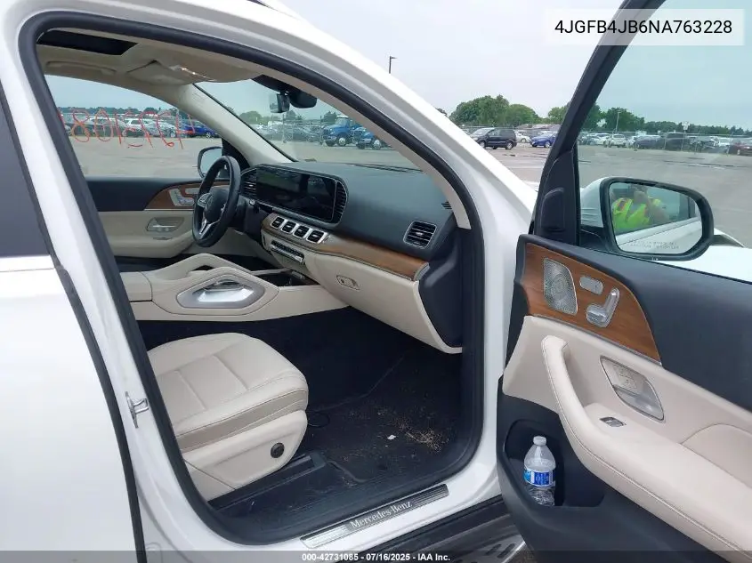 2022 Mercedes-Benz Gle 350 VIN: 4JGFB4JB6NA763228 Lot: 42731085