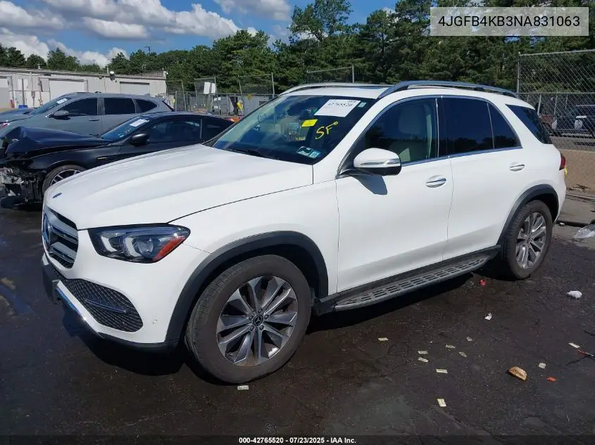 2022 Mercedes-Benz Gle 350 4Matic VIN: 4JGFB4KB3NA831063 Lot: 42765520