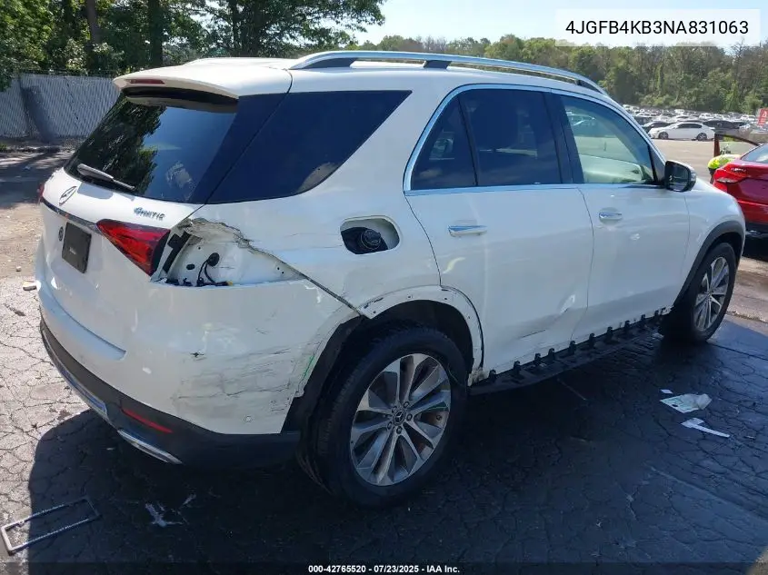 2022 Mercedes-Benz Gle 350 4Matic VIN: 4JGFB4KB3NA831063 Lot: 42765520