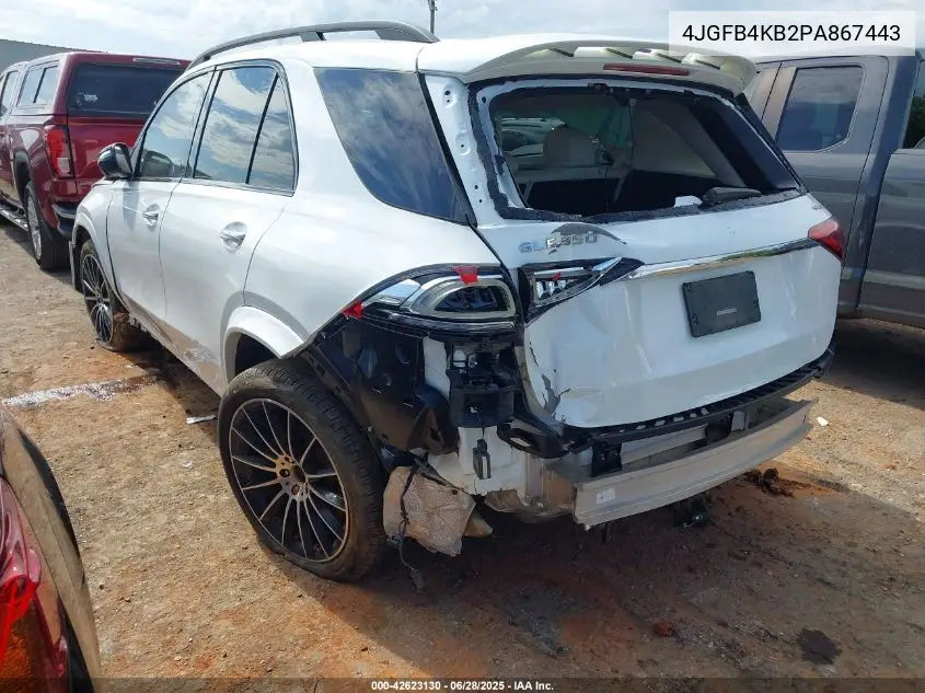 2023 Mercedes-Benz Gle 350 4Matic VIN: 4JGFB4KB2PA867443 Lot: 42623130