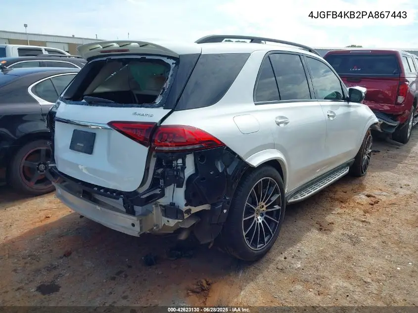 2023 Mercedes-Benz Gle 350 4Matic VIN: 4JGFB4KB2PA867443 Lot: 42623130