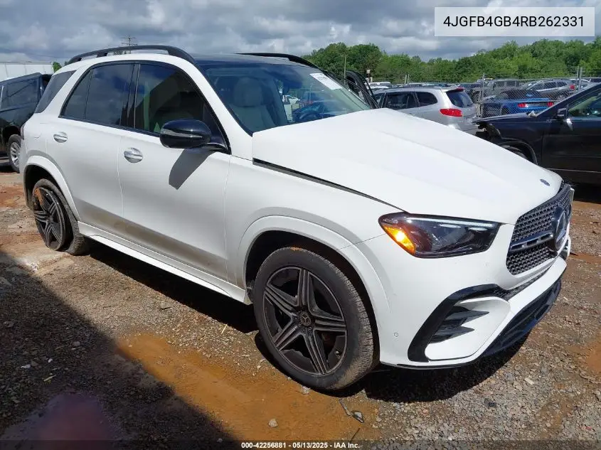 2024 Mercedes-Benz Gle 450 Plug-In Hybrid 4Matic VIN: 4JGFB4GB4RB262331 Lot: 42256881
