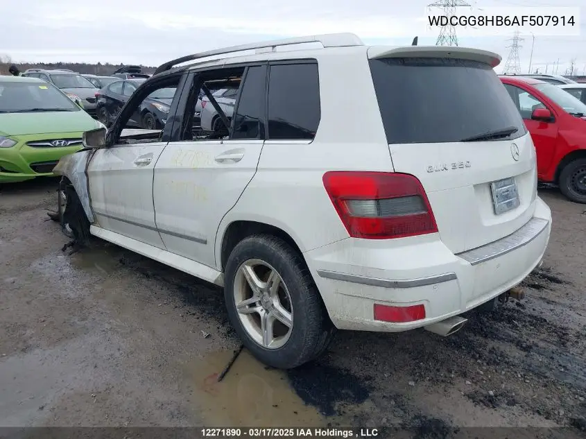 2010 Mercedes-Benz Glk 350 4Matic VIN: WDCGG8HB6AF507914 Lot: 12271890