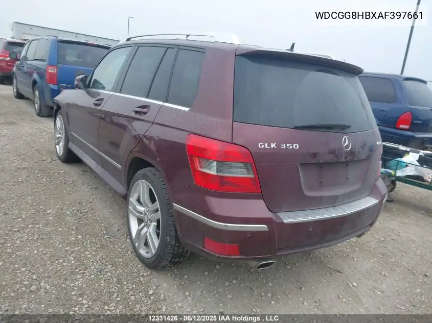 2010 Mercedes-Benz Glk 350 4Matic VIN: WDCGG8HBXAF397661 Lot: 12331426