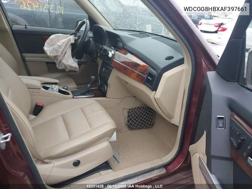 2010 Mercedes-Benz Glk 350 4Matic VIN: WDCGG8HBXAF397661 Lot: 12331426