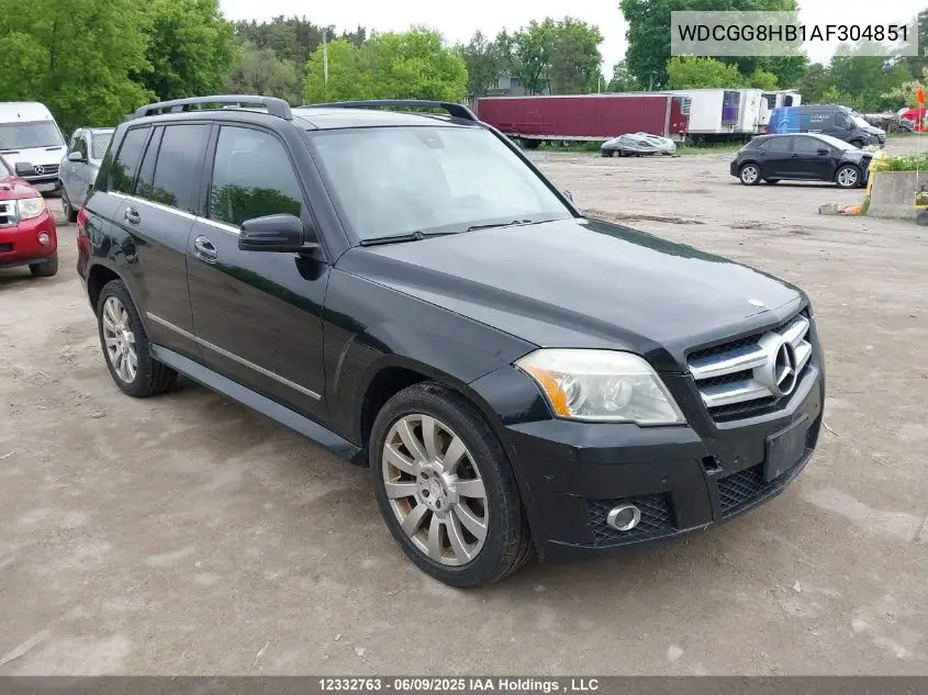 2010 Mercedes-Benz Glk 350 4Matic VIN: WDCGG8HB1AF304851 Lot: 12332763