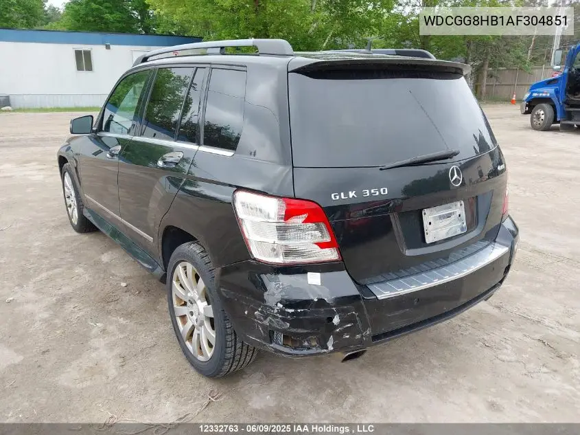 2010 Mercedes-Benz Glk 350 4Matic VIN: WDCGG8HB1AF304851 Lot: 12332763
