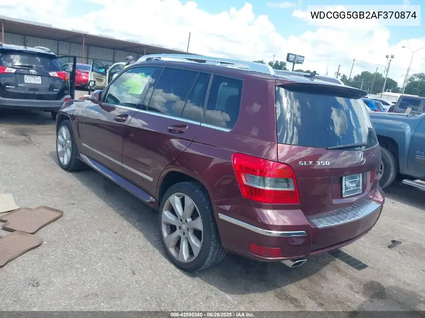 2010 Mercedes-Benz Glk 350 VIN: WDCGG5GB2AF370874 Lot: 42595380