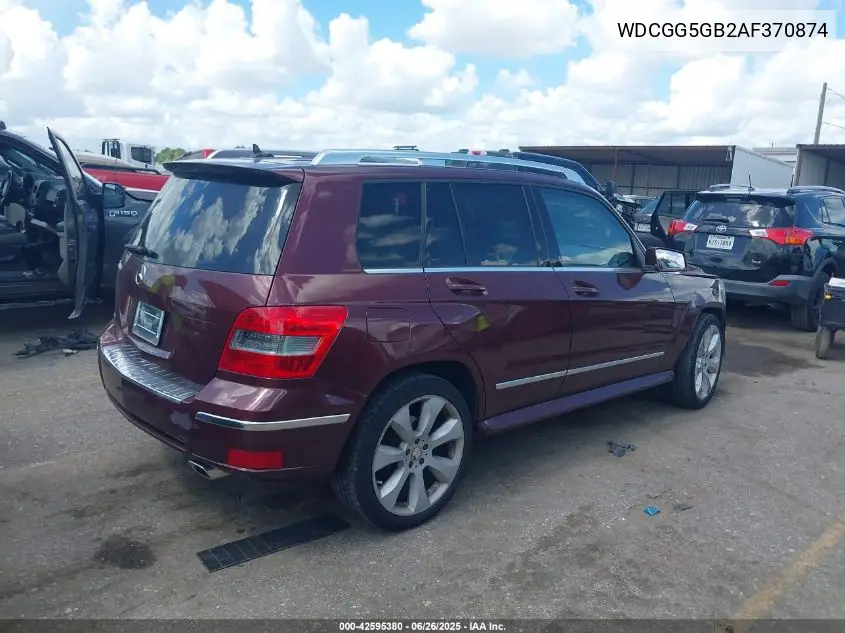 2010 Mercedes-Benz Glk 350 VIN: WDCGG5GB2AF370874 Lot: 42595380