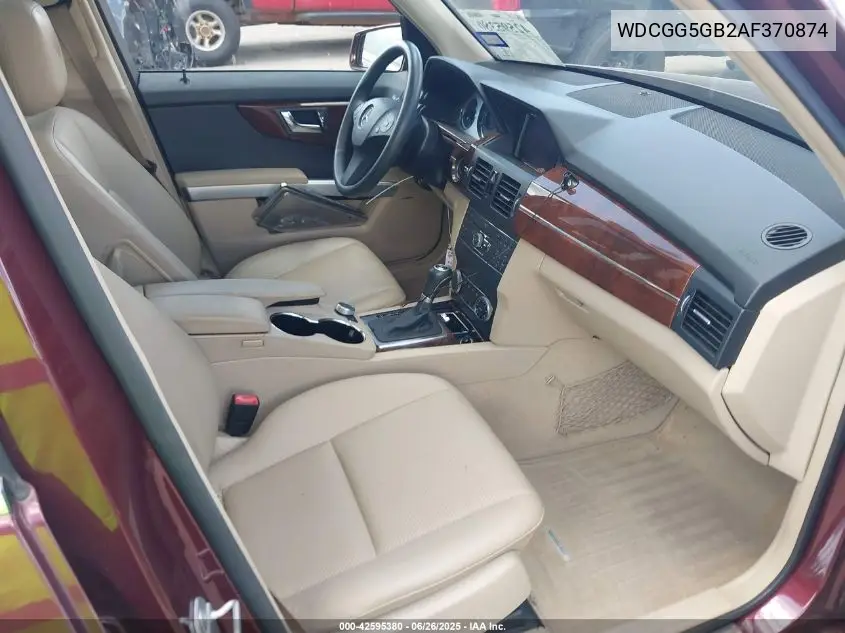 2010 Mercedes-Benz Glk 350 VIN: WDCGG5GB2AF370874 Lot: 42595380