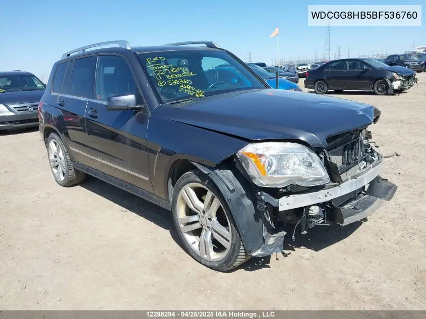 2011 Mercedes-Benz Glk 350 4Matic VIN: WDCGG8HB5BF536760 Lot: 12298294