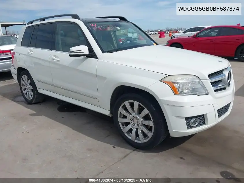 2011 Mercedes-Benz Glk 350 VIN: WDCGG5GB0BF587874 Lot: 41802074