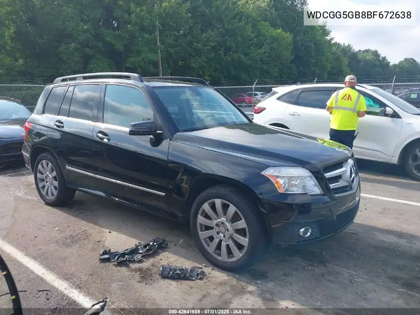 2011 Mercedes-Benz Glk 350 VIN: WDCGG5GB8BF672638 Lot: 42641659