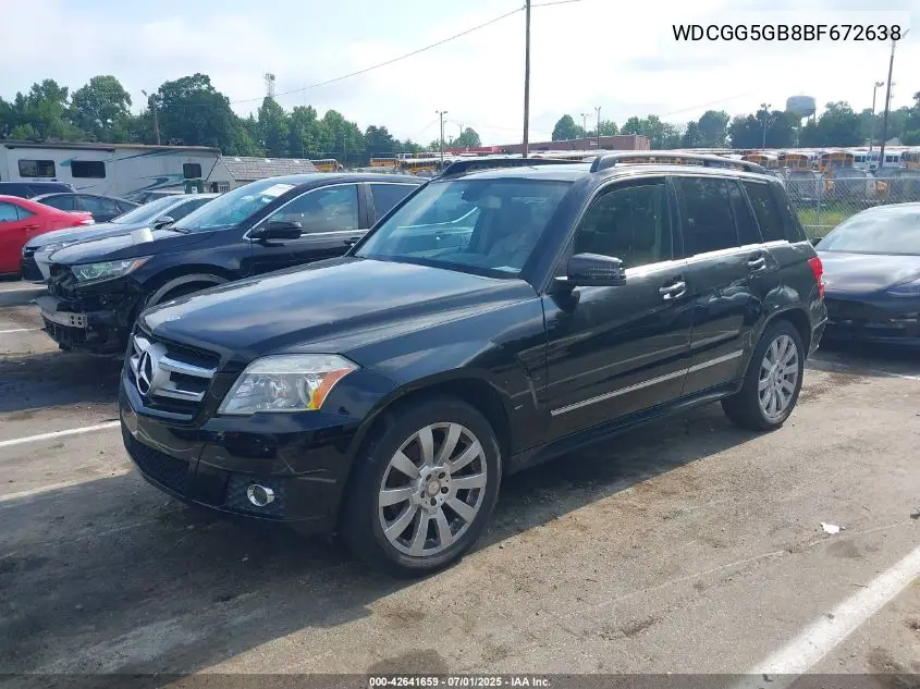 2011 Mercedes-Benz Glk 350 VIN: WDCGG5GB8BF672638 Lot: 42641659