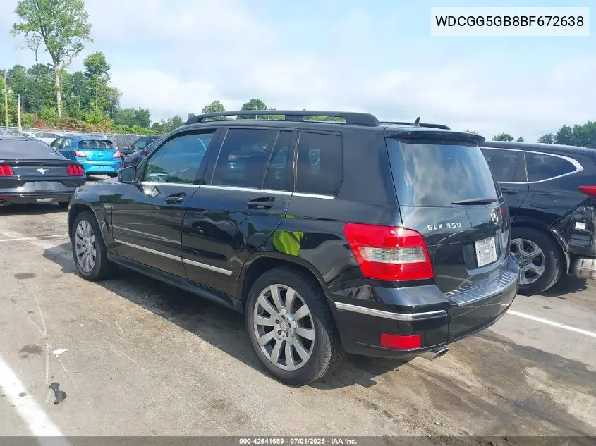 2011 Mercedes-Benz Glk 350 VIN: WDCGG5GB8BF672638 Lot: 42641659