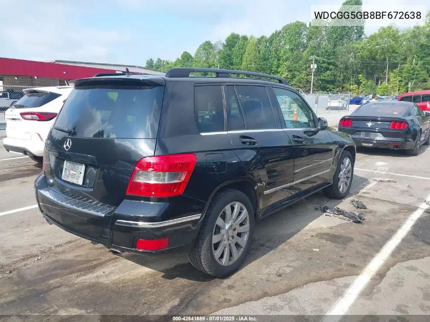 2011 Mercedes-Benz Glk 350 VIN: WDCGG5GB8BF672638 Lot: 42641659