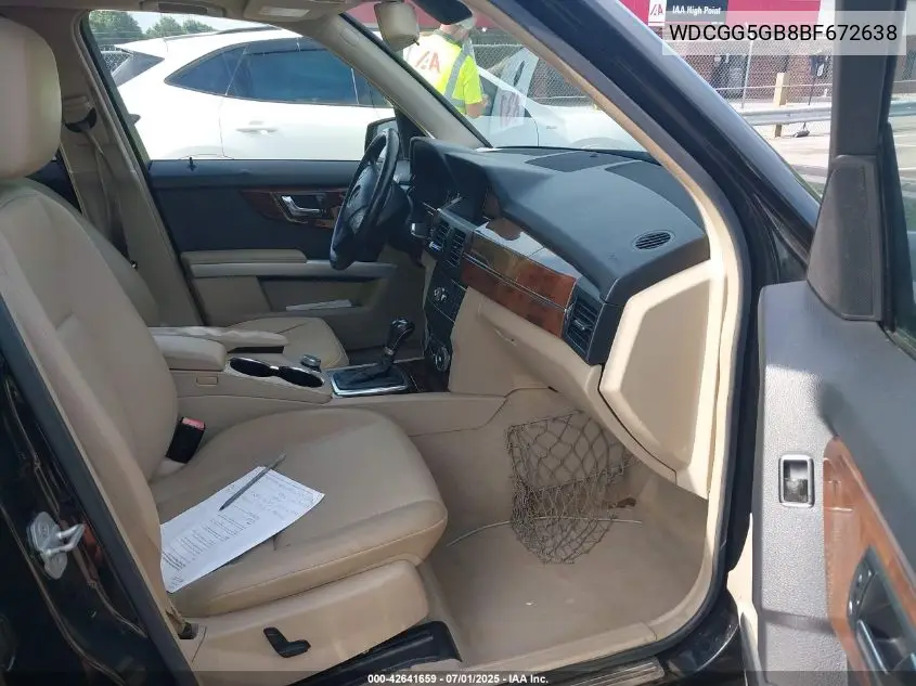 2011 Mercedes-Benz Glk 350 VIN: WDCGG5GB8BF672638 Lot: 42641659