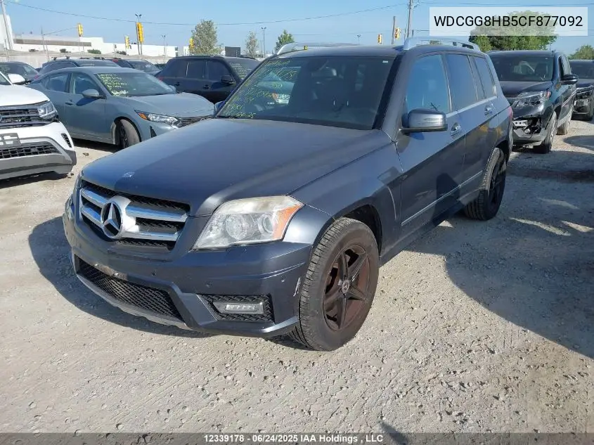 2012 Mercedes-Benz Glk 350 4Matic VIN: WDCGG8HB5CF877092 Lot: 12339178X