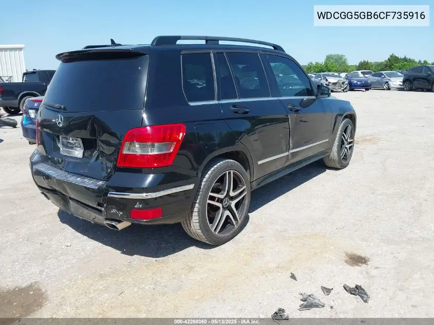 2012 Mercedes-Benz Glk 350 VIN: WDCGG5GB6CF735916 Lot: 42260360