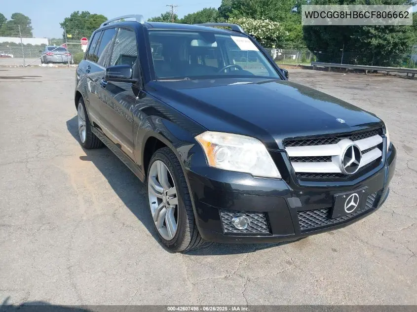 2012 Mercedes-Benz Glk 350 4Matic VIN: WDCGG8HB6CF806662 Lot: 42607498