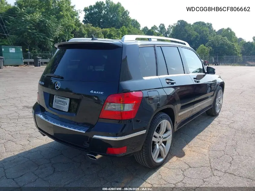 2012 Mercedes-Benz Glk 350 4Matic VIN: WDCGG8HB6CF806662 Lot: 42607498