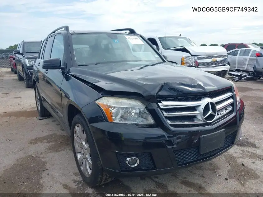 2012 Mercedes-Benz Glk 350 VIN: WDCGG5GB9CF749342 Lot: 42624980