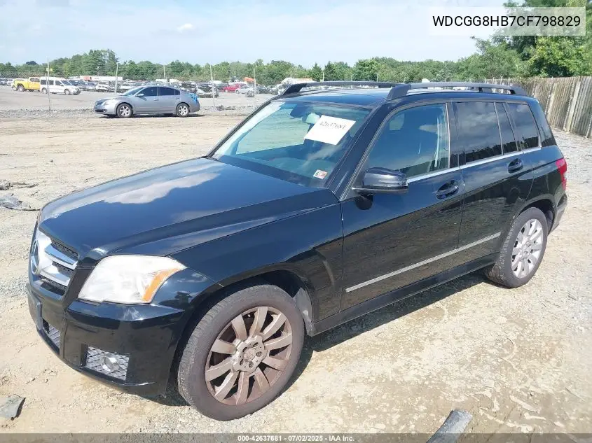 2012 Mercedes-Benz Glk 350 4Matic VIN: WDCGG8HB7CF798829 Lot: 42637681