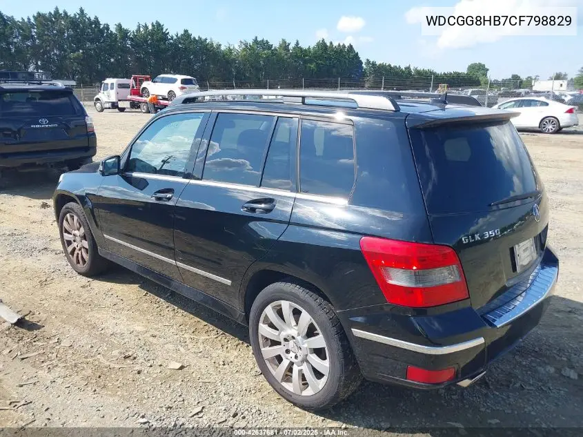 2012 Mercedes-Benz Glk 350 4Matic VIN: WDCGG8HB7CF798829 Lot: 42637681