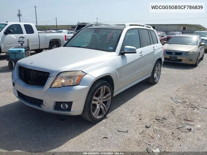 2012 Mercedes-Benz Glk 350 350 VIN: WDCGG5GB5CF786839 Lot: 42638374