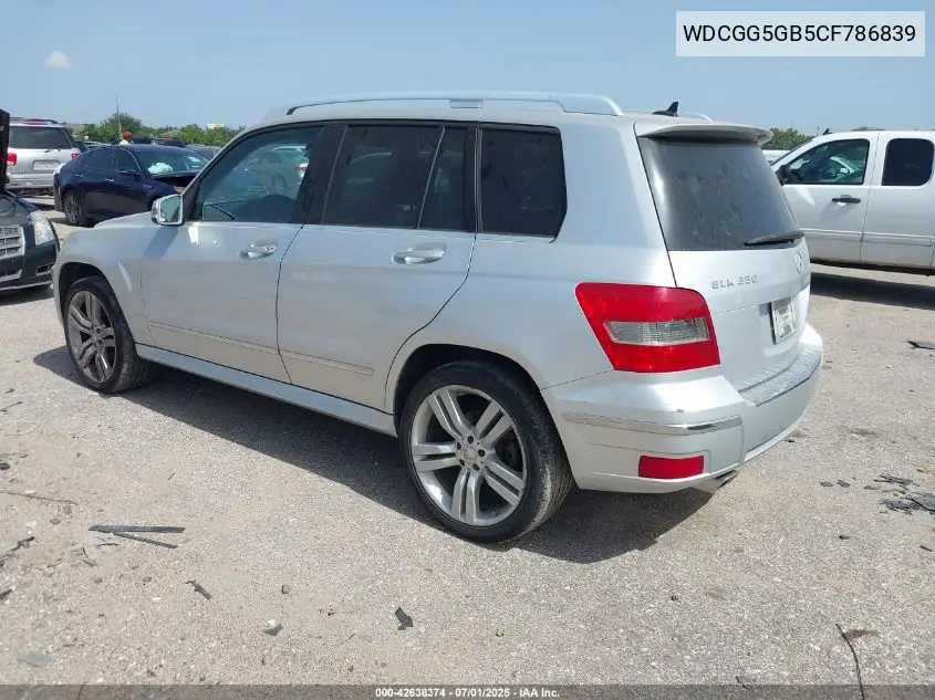 2012 Mercedes-Benz Glk 350 350 VIN: WDCGG5GB5CF786839 Lot: 42638374