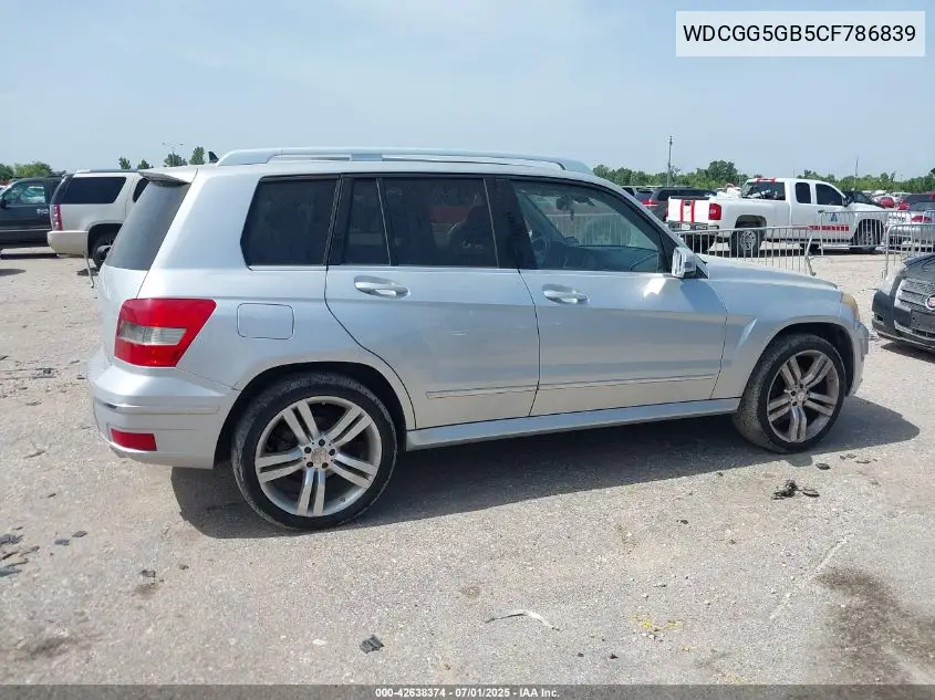 2012 Mercedes-Benz Glk 350 350 VIN: WDCGG5GB5CF786839 Lot: 42638374